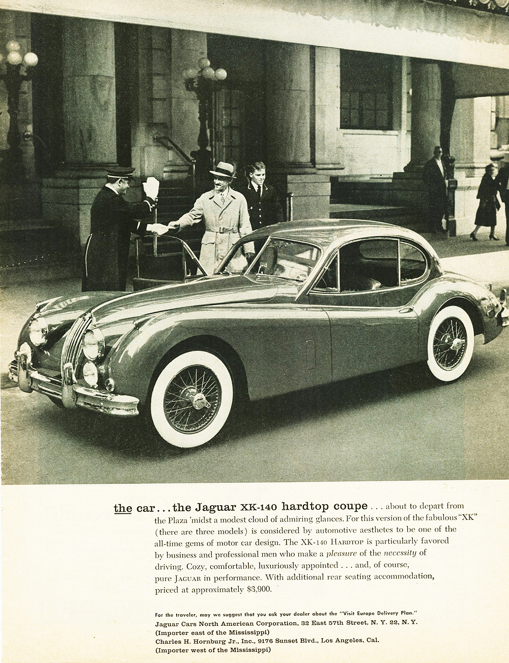 1956 Jaguar Auto Advertising